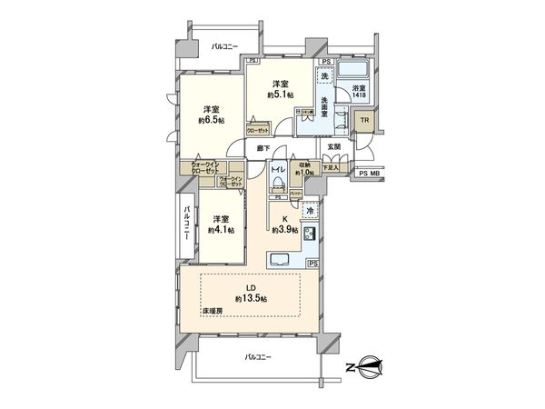 レーベン学園前Air Residence 間取図(平面図) レーベン学園前Air Residence 間取図(平面図)