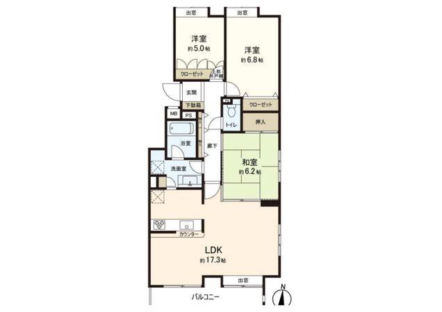アルス真駒内 間取図(平面図) 間取図(平面図)