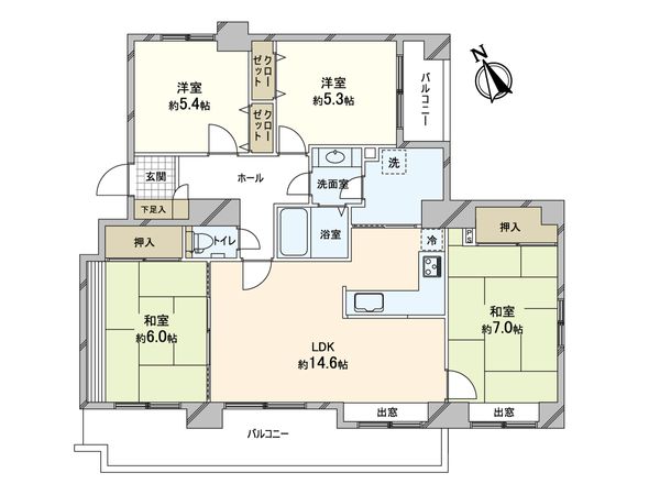 チサンマンション南郷栄通り 間取図(平面図)