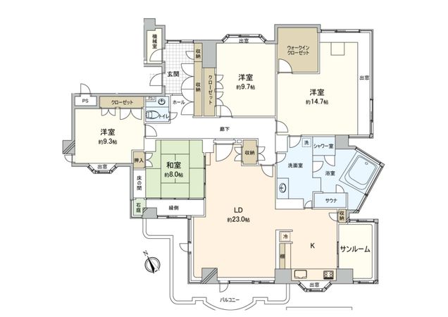 パームヒル藻岩 間取図(平面図)