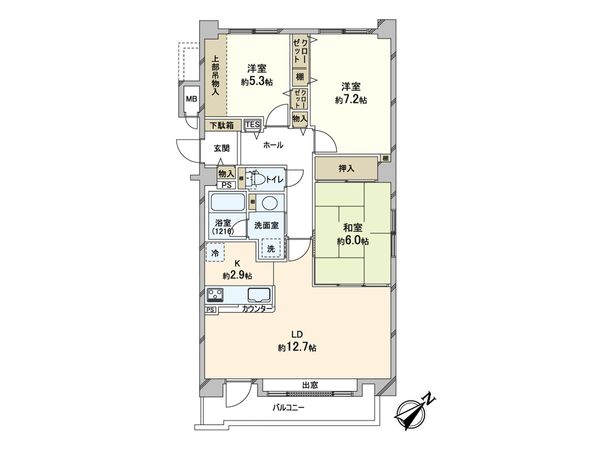 ファミール豊平公園ステーションガーデン 間取図(平面図)