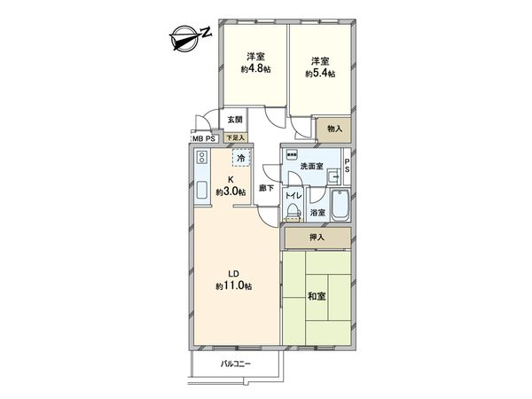 チュリス山鼻南 間取図(平面図)