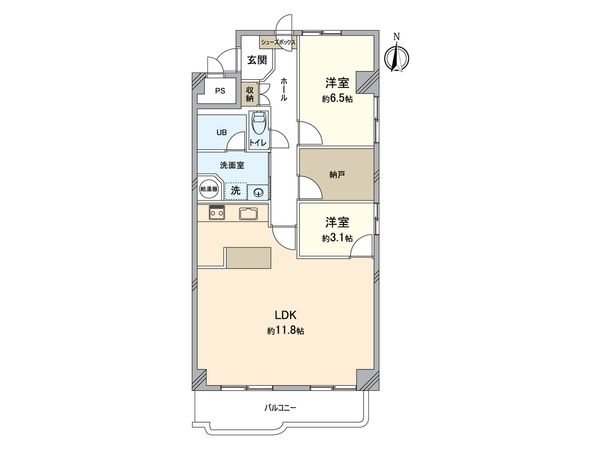 ライオンズマンション平岸第3 間取図(平面図) ライオンズマンション平岸第3 間取図(平面図)