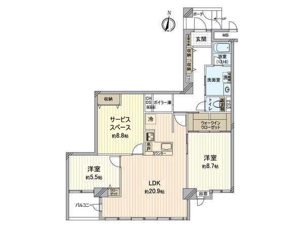 ロジェ真駒内2 間取図(平面図) ロジェ真駒内2 間取図(平面図)