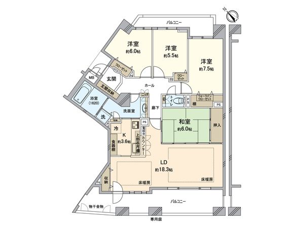 ライオンズガーデン福住 間取図(平面図) ライオンズガーデン福住 間取図(平面図)