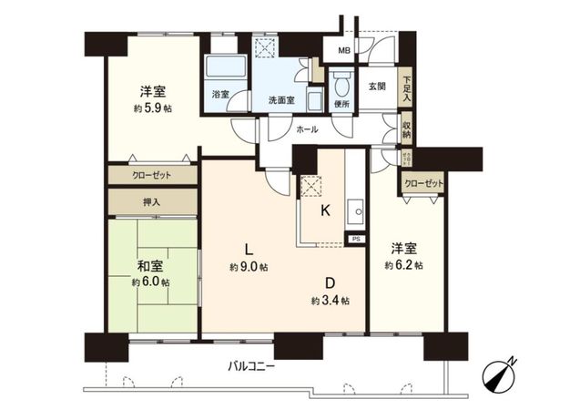 ラポールひばりが丘 間取図(平面図) ラポールひばりが丘 間取図(平面図)