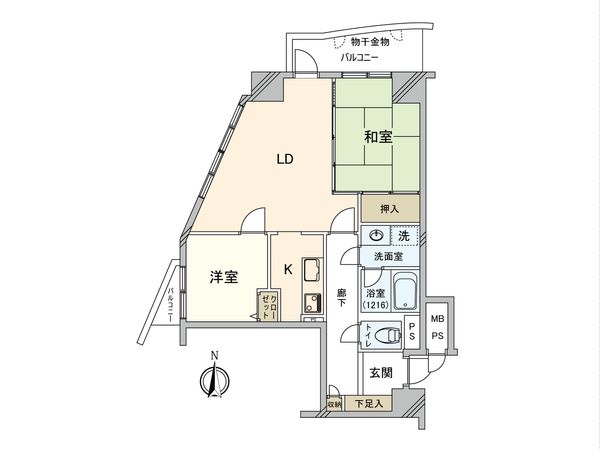 ライオンズマンション中の島第2 間取図(平面図)
