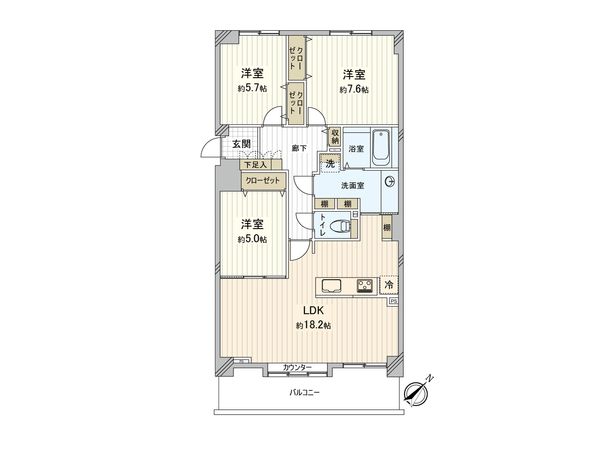 エクセルシオール南郷 間取図(平面図) エクセルシオール南郷 間取図(平面図)