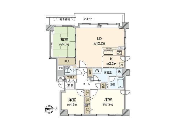 住友平岸台シティハウス 間取図(平面図)