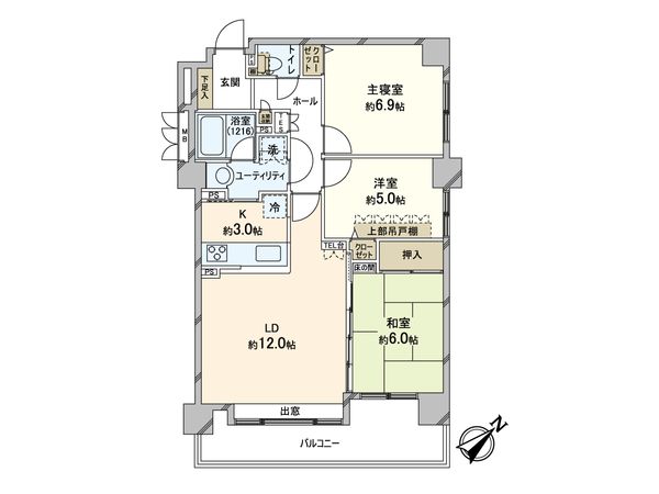 カルム学園前 間取図(平面図) カルム学園前 間取図(平面図)