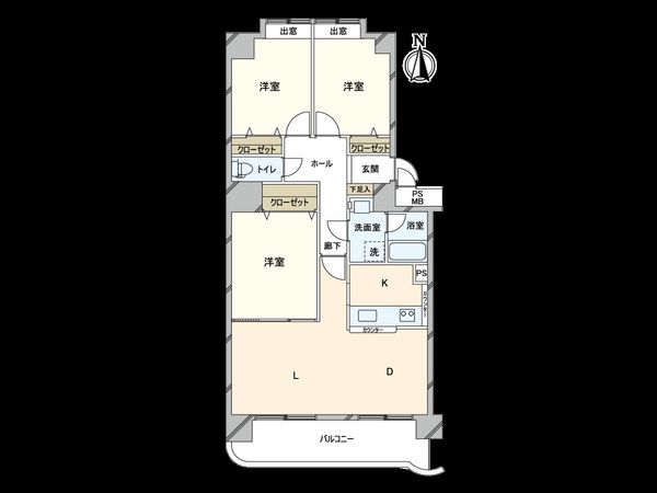 ライオンズマンション西岡 間取図(平面図) ライオンズマンション西岡 間取図(平面図)