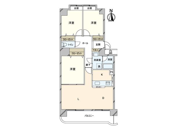 ライオンズマンション西岡 間取図(平面図) ライオンズマンション西岡 間取図(平面図)