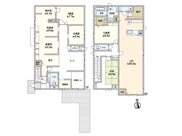 平岸2条5丁目 店舗付住宅 間取図(平面図) 平岸2条5丁目 店舗付住宅 間取図(平面図)