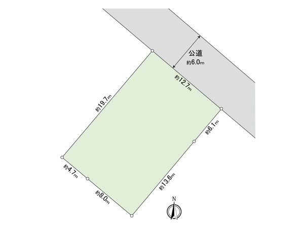 西野9条8丁目 土地 区画図