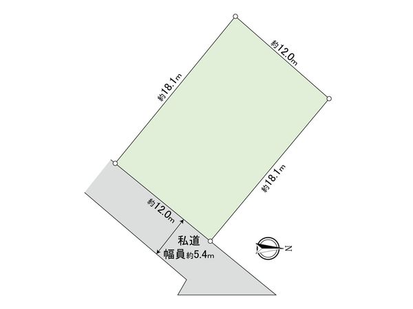 前田1条1丁目 土地 A区画 区画図 前田1条1丁目 土地 A区画 区画図