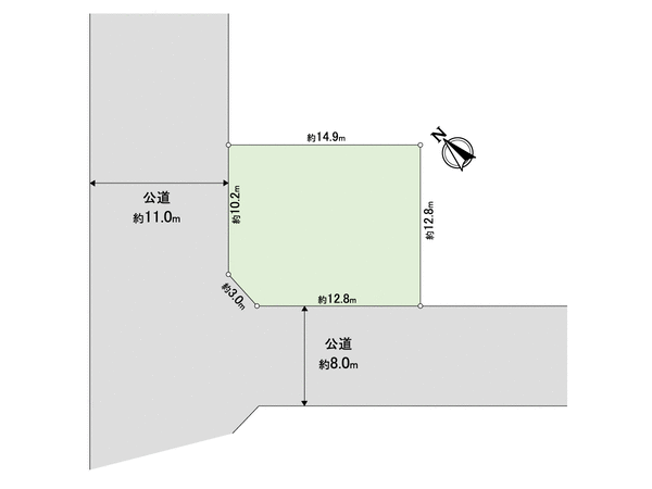 西野5条5丁目 土地 地形図
