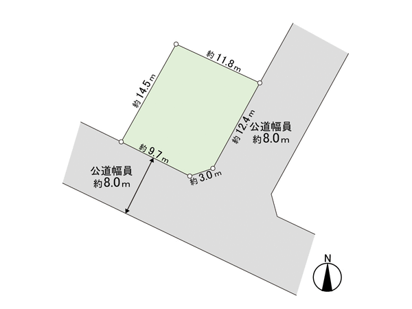 福井8丁目 土地 地形図