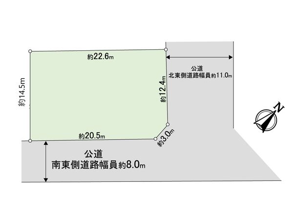 西野4条2丁目 土地 地形図