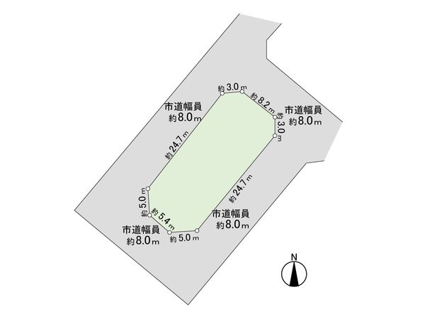 西野8条8丁目 土地 区画図 西野8条8丁目 土地 区画図
