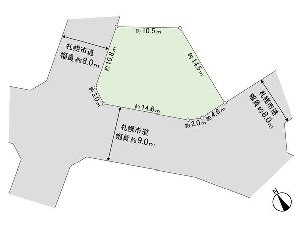 富丘1条6丁目 土地 区画図 富丘1条6丁目 土地 区画図