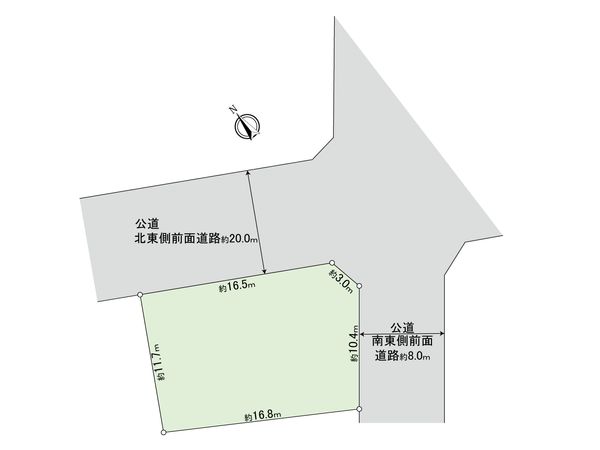 前田5条15丁目 土地 区画図