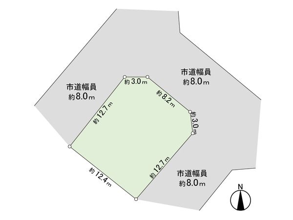 西野8条8丁目 土地B 区画図 西野8条8丁目 土地B 区画図