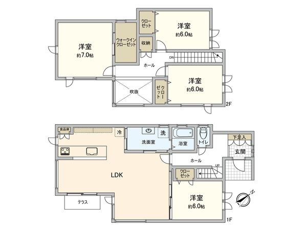 前田7条8丁目 戸建 間取図(平面図) 間取図(平面図)
