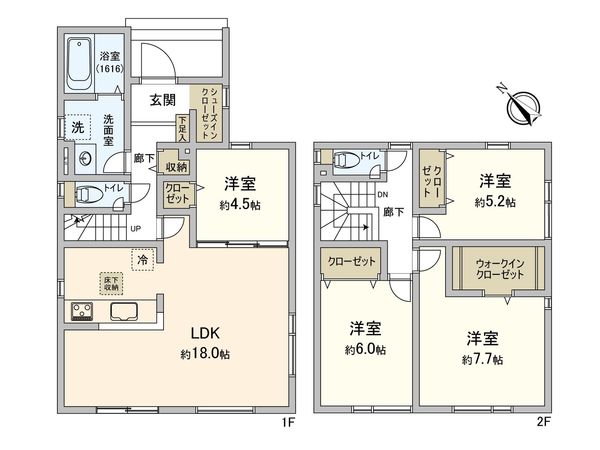 前田7条14丁目 新築戸建2号棟 間取図(平面図) 前田7条14丁目 新築戸建2号棟 間取図(平面図)