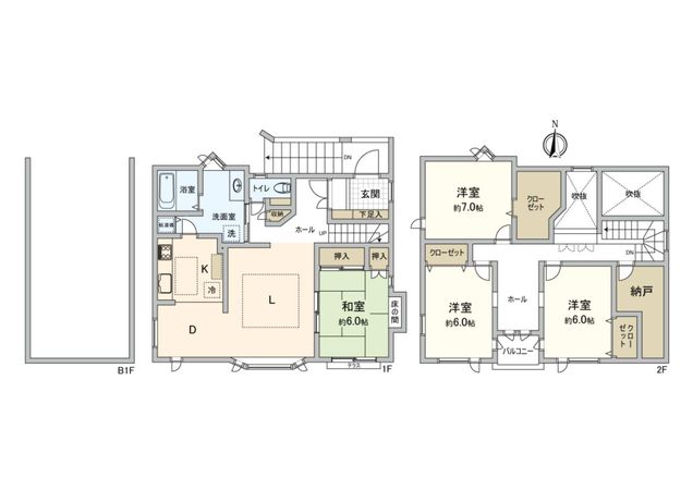 金山1条3丁目 戸建 間取図(平面図) 間取図(平面図)