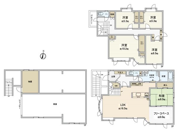 発寒2条2丁目 戸建 間取図(平面図) 発寒2条2丁目 戸建 間取図(平面図)