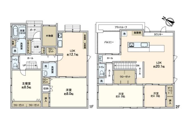西宮の沢6条1丁目 戸建 間取図(平面図) 西宮の沢6条1丁目 戸建 間取図(平面図)
