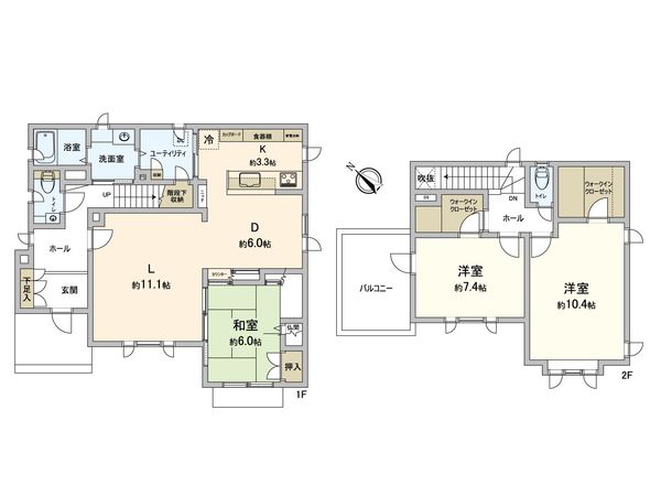 前田5条11丁目 戸建 間取図(平面図)