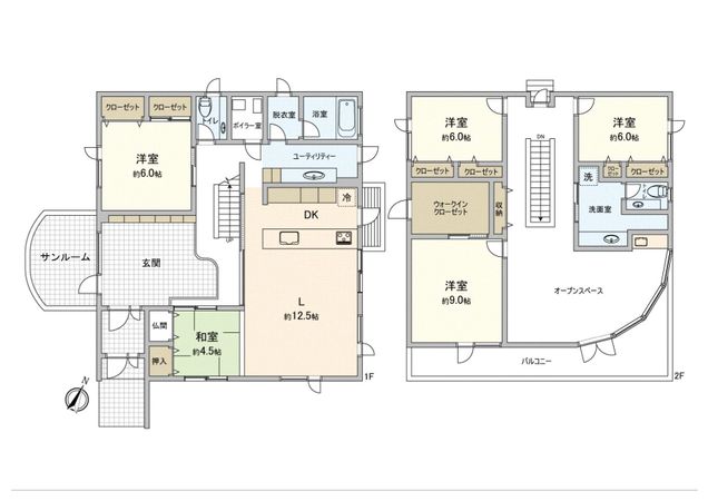 山の手7条8丁目 戸建 間取図(平面図)