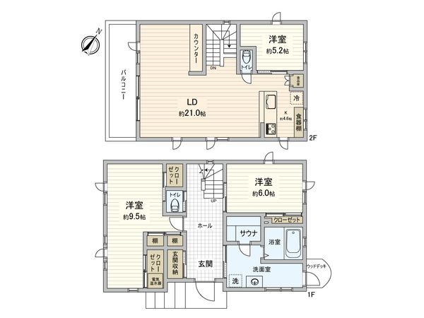 西宮の沢6条1丁目 戸建 間取図(平面図) 西宮の沢6条1丁目 戸建 間取図(平面図)