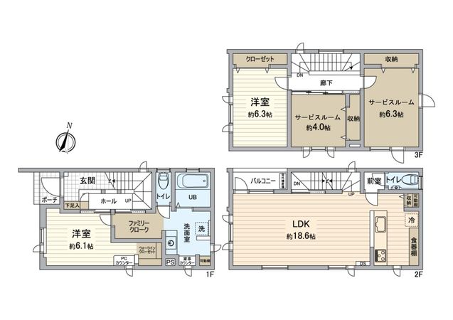 発寒2条2丁目 新築戸建 E棟 間取図(平面図)