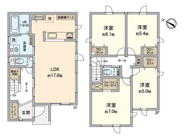 発寒7条7丁目 新築戸建 間取図(平面図) 発寒7条7丁目 新築戸建 間取図(平面図)