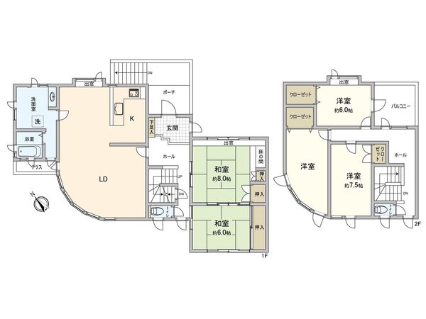 金山2条4丁目 戸建 間取図(平面図) 間取図(平面図)