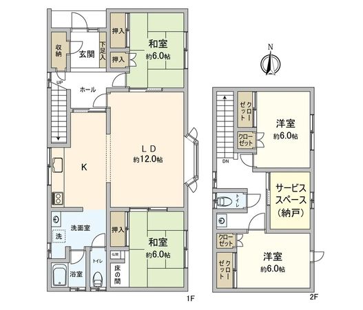 発寒13条5丁目 戸建 間取図(平面図) 発寒13条5丁目 戸建 間取図(平面図)
