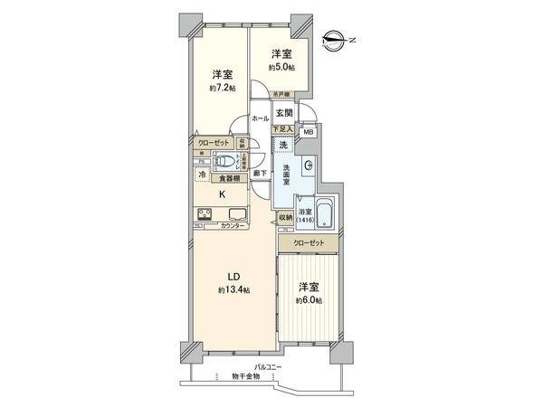 クリーンリバー発寒 間取図(平面図) 間取図(平面図)