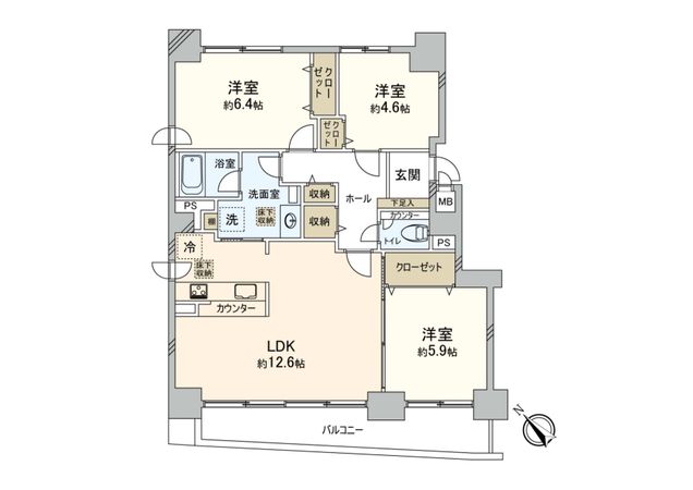 グランジュール西町 間取図(平面図) 間取図(平面図)