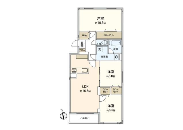 三井マンション手稲 間取図(平面図) 三井マンション手稲 間取図(平面図)