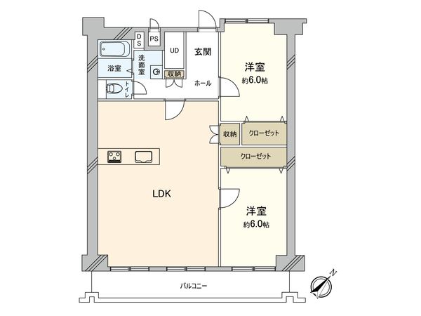 ラポール二十四軒 2号館 間取図(平面図)