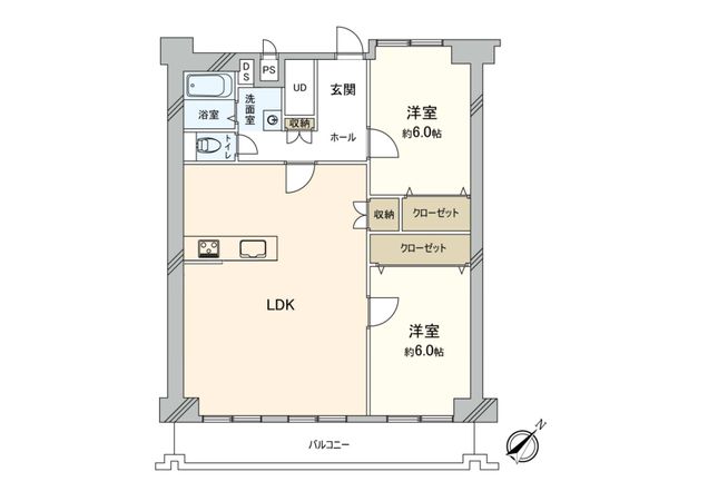 ラポール二十四軒 2号館 間取図(平面図) ラポール二十四軒 2号館 間取図(平面図)
