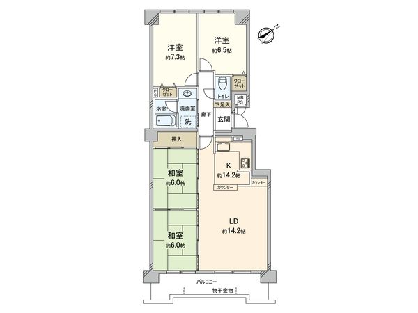 クリーンリバー宮ヶ丘パークウェイ 間取図(平面図)