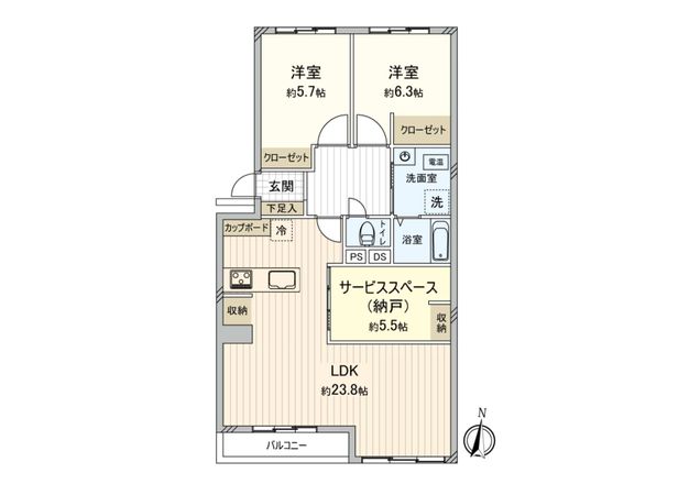 発寒グランドハイツ 間取図(平面図) 発寒グランドハイツ 間取図(平面図)