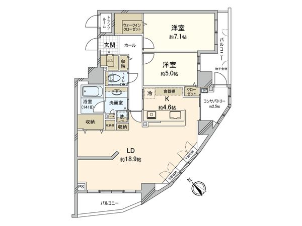 エクセルシオール宮の沢アーク 間取図(平面図)