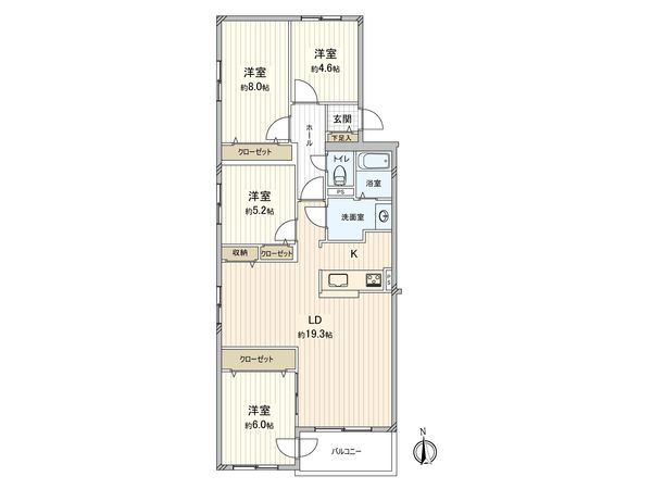 ハウスオブリザ星置 間取図(平面図)
