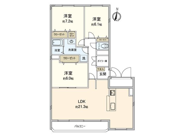 発寒グランドハイツ 間取図(平面図)