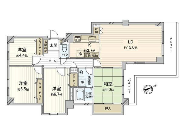シャトーム農試公園 間取図(平面図) シャトーム農試公園 間取図(平面図)