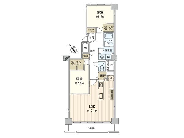 クリーンリバー新発寒 2 間取図(平面図) クリーンリバー新発寒 2 間取図(平面図)